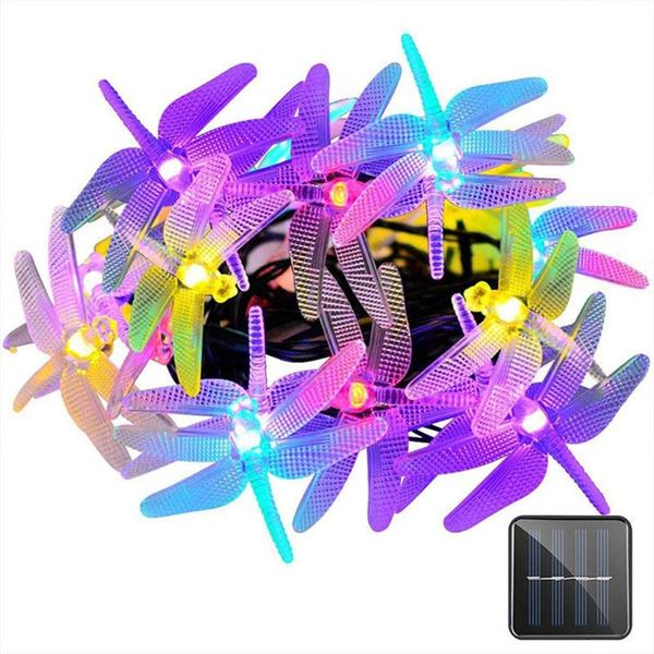 strings 4m 20led solar dragonfly light string waterproof fairy lights for outdoor garden courtyard christmas wedding party holiday home