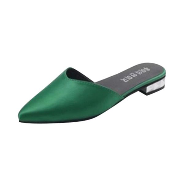 slippers sagace simple women fashion casual pointed toe solid silk outdoor anti-slip square heel color ladies mules shoes, Black
slippers sagace simple women fashion casual pointed toe solid silk outdoor anti-slip square heel color ladies mules shoes, Black