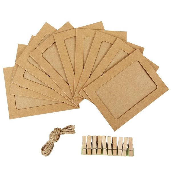 frames 10pcs combination paper frame with clips diy kraft picture hanging wall pos 2m rope home decoration
frames 10pcs combination paper frame with clips diy kraft picture hanging wall pos 2m rope home decoration