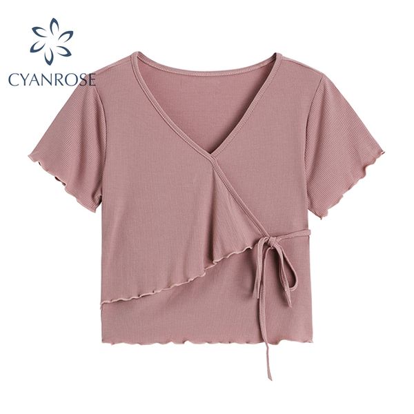 streetwear style women's v neck lace up short summer fashion slim short sleeve causal t shirt soild female 210417, White
streetwear style women's v neck lace up short summer fashion slim short sleeve causal t shirt soild female 210417, White