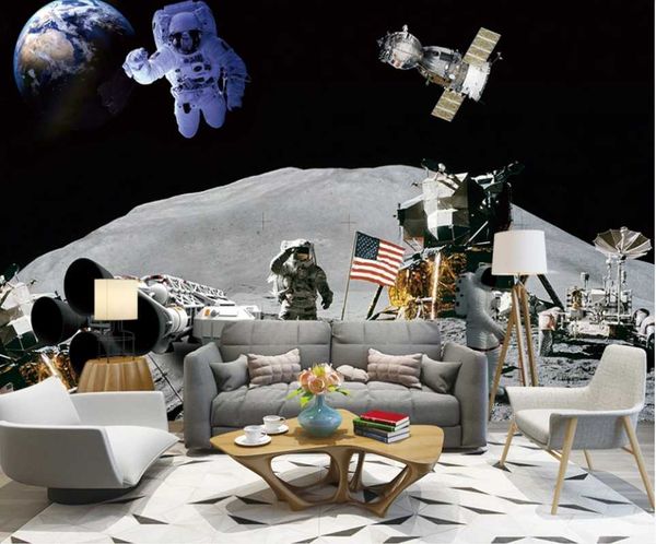 customized 3d wallpaper mural moon landing astronaut spaceship children's room background wall decoration painting wallpapers
customized 3d wallpaper mural moon landing astronaut spaceship children's room background wall decoration painting wallpapers