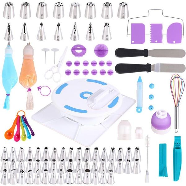 baking & pastry tools 134pcs/set set piping nozzles bags cake cutter spatula smoother turntable whisk decorating tool
baking & pastry tools 134pcs/set set piping nozzles bags cake cutter spatula smoother turntable whisk decorating tool
