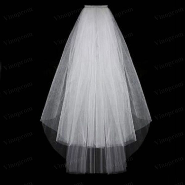 bridal veils white ivory short 2 layers cut edge tulle wedding veil with comb womens' accesory, Black
bridal veils white ivory short 2 layers cut edge tulle wedding veil with comb womens' accesory, Black