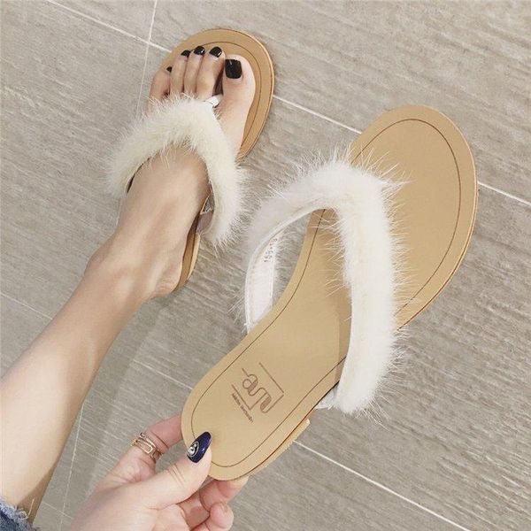 slippers open toe low flat with outside women summer faux fur platform flip flops solid casual shoes, Black
slippers open toe low flat with outside women summer faux fur platform flip flops solid casual shoes, Black