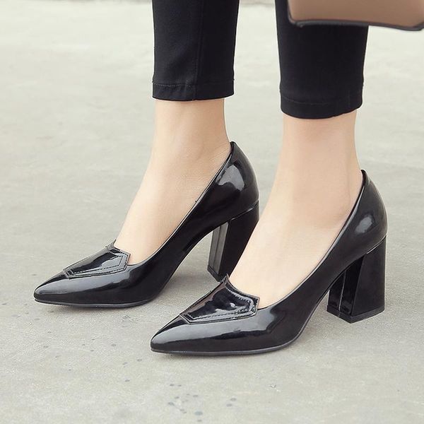 dress shoes plus size 34-46 women red toe pumps patent leather high heels boat wedding zapatos mujer 7cm, Black
dress shoes plus size 34-46 women red toe pumps patent leather high heels boat wedding zapatos mujer 7cm, Black