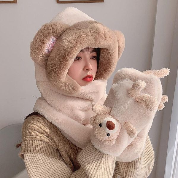 hats, scarves & gloves sets winter hats for women cute little bear all-match scarf three in one hat keep warm thickened windproof three-piec, Blue;gray
hats, scarves & gloves sets winter hats for women cute little bear all-match scarf three in one hat keep warm thickened windproof three-piec, Blue;gray