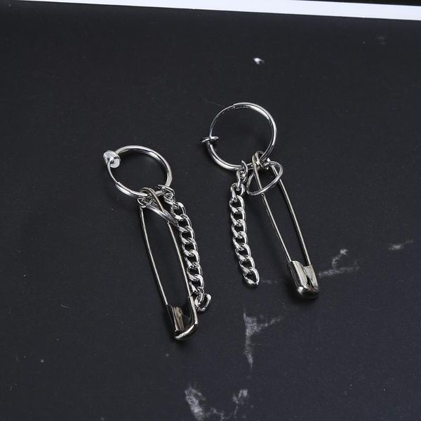 hoop & huggie safety pin shape geometry long chain tassel irregular earrings korean jewelry, Golden;silver
hoop & huggie safety pin shape geometry long chain tassel irregular earrings korean jewelry, Golden;silver