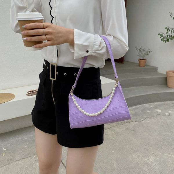 evening bags women's handbag with pearls solid color pu leather female single shoulder bag ladies crocodile pattern underarm clutch pur
evening bags women's handbag with pearls solid color pu leather female single shoulder bag ladies crocodile pattern underarm clutch pur