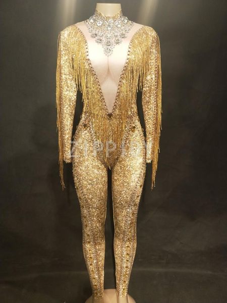 women's jumpsuits & rompers fashion gold stones fringes jumpsuit rhinestones bodysuit female singer evening stage wear celebrate outfit, Black;white
women's jumpsuits & rompers fashion gold stones fringes jumpsuit rhinestones bodysuit female singer evening stage wear celebrate outfit, Black;white