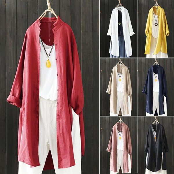 women's oversize solid color cotton & linen long sleeves mid-long blouse spring autumn tunic plus size casual loose shirt blouses shirt, White
women's oversize solid color cotton & linen long sleeves mid-long blouse spring autumn tunic plus size casual loose shirt blouses shirt, White