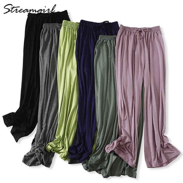 women summer wide leg pants female trousers wide baggy lace up high waist modal summer loose pants women loose sweatpants casual 210421, Black;white
women summer wide leg pants female trousers wide baggy lace up high waist modal summer loose pants women loose sweatpants casual 210421, Black;white