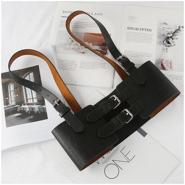 belts street shooting fashion women's waist closure punk style wide strap versatile shoulder european and american belt, Black;brown
belts street shooting fashion women's waist closure punk style wide strap versatile shoulder european and american belt, Black;brown