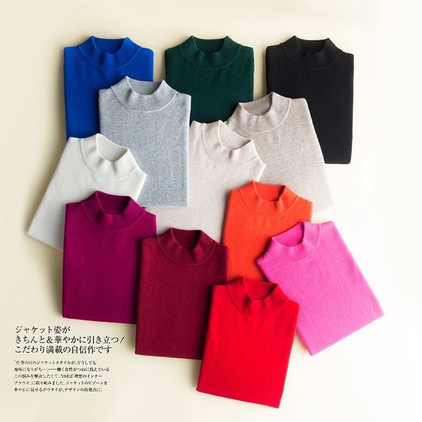 women's sweaters cashmere cotton blend half turtleneck autumn winter soft comfortable warm pullover sweater women jumper pull femme fy0, White;black
women's sweaters cashmere cotton blend half turtleneck autumn winter soft comfortable warm pullover sweater women jumper pull femme fy0, White;black