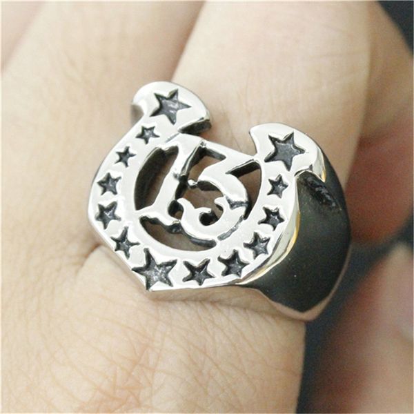 3pcs/lot new arrival number 13 stars ring 316l stainless steel fashion jewelry band party cool stars ring, Silver
3pcs/lot new arrival number 13 stars ring 316l stainless steel fashion jewelry band party cool stars ring, Silver