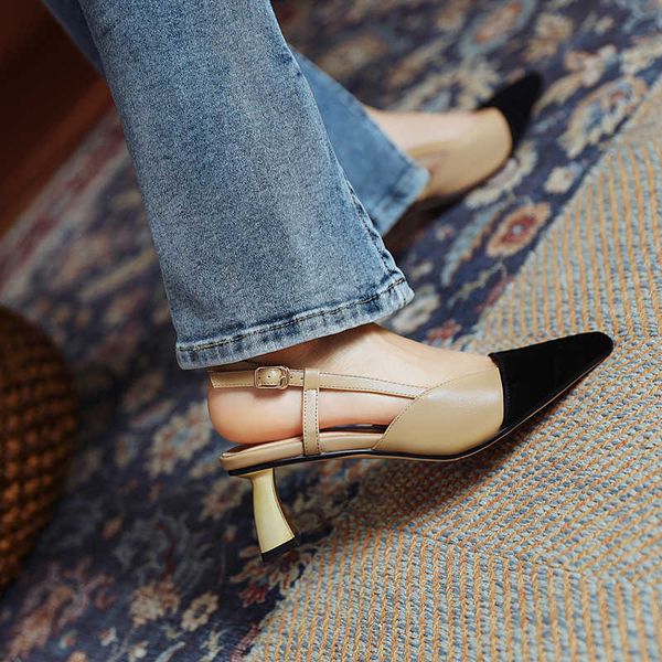 sandals summer women's fashions high-heeled sandals pointed toe mules ladies dressed in casual shoes thin j2sl, Black
sandals summer women's fashions high-heeled sandals pointed toe mules ladies dressed in casual shoes thin j2sl, Black
