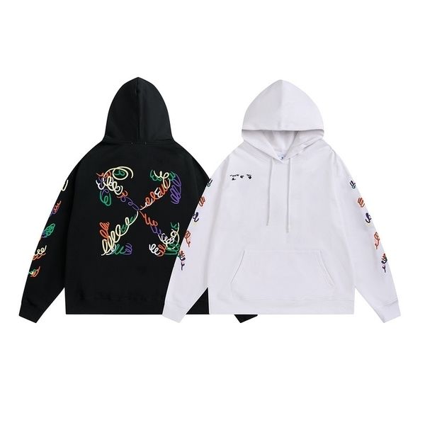 chaopai offow autumn and winter embroidery line arrow hoodie men's women's sweater, Black
chaopai offow autumn and winter embroidery line arrow hoodie men's women's sweater, Black