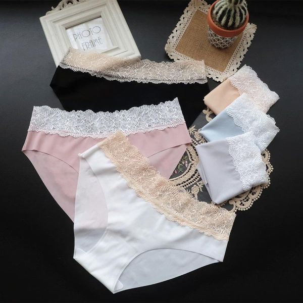 women's panties seamless for women ice silk comfortable underwear lace low-waist lingerie breathable cotton crotch female briefs, Black;pink
women's panties seamless for women ice silk comfortable underwear lace low-waist lingerie breathable cotton crotch female briefs, Black;pink