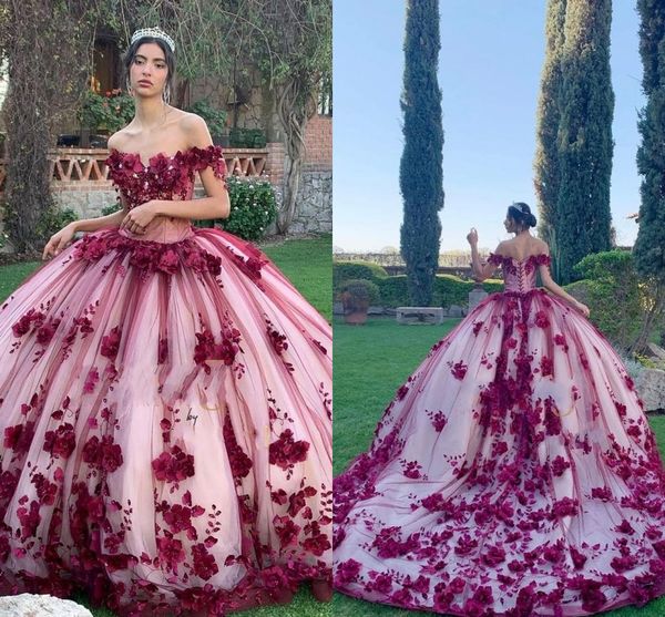 2022 cinderella 3d flowers quinceanera dresses off the shoulder pearls floral applique long train ball gown prom sweet 16 dress tulle gradua, Blue;red
2022 cinderella 3d flowers quinceanera dresses off the shoulder pearls floral applique long train ball gown prom sweet 16 dress tulle gradua, Blue;red