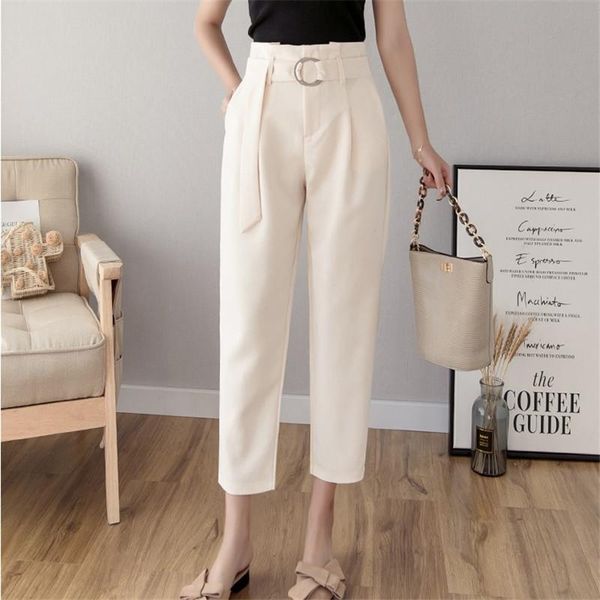 women's pants & capris cbafu casual women solid high waist belted pencil office lady elegant trousers p338, Black;white
women's pants & capris cbafu casual women solid high waist belted pencil office lady elegant trousers p338, Black;white