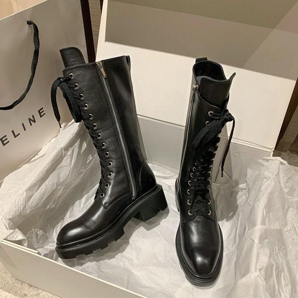 boots 2021 women punk motorcycle genuine leather shoes platform autumn winter fashion cool mid-calf boot, Black
boots 2021 women punk motorcycle genuine leather shoes platform autumn winter fashion cool mid-calf boot, Black