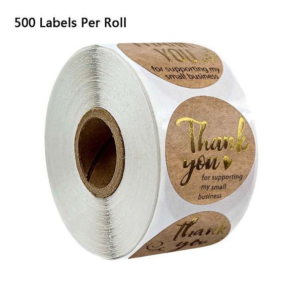 gift wrap 500pcs/roll thank you for supporting my small business kraft stickers gold foil
gift wrap 500pcs/roll thank you for supporting my small business kraft stickers gold foil