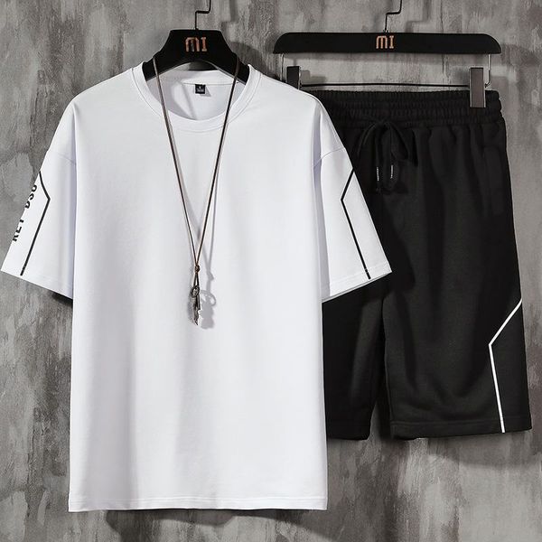 men's tracksuits solid color t-shirt + shorts suit summer casual short-sleeved sports running hip-hop street top, Gray
men's tracksuits solid color t-shirt + shorts suit summer casual short-sleeved sports running hip-hop street top, Gray