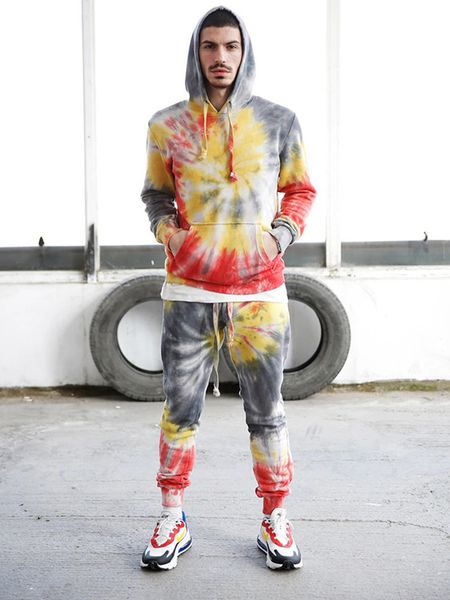 men's tracksuits sweater suit ins sports long sleeve hooded pullover tie dye personalized gradual change, Gray
men's tracksuits sweater suit ins sports long sleeve hooded pullover tie dye personalized gradual change, Gray