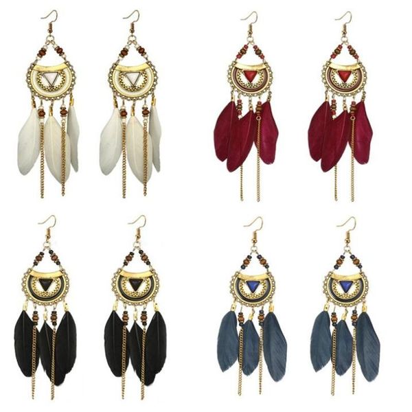dangle & chandelier bohemia feather earrings long design ear hook antique silver color cocktail party for women men gifts
dangle & chandelier bohemia feather earrings long design ear hook antique silver color cocktail party for women men gifts