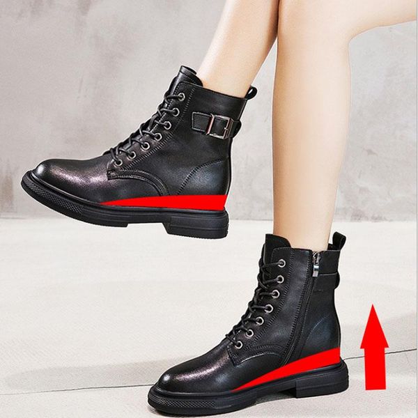 boots women's increased genuine leather autumn and winter casual flat bottomed plush short, Black
boots women's increased genuine leather autumn and winter casual flat bottomed plush short, Black