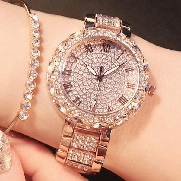 wristwatches 2021 luxury women rhinestone watches fashion rose gold ladies female quartz watch full diamond crystal women's, Slivery;brown
wristwatches 2021 luxury women rhinestone watches fashion rose gold ladies female quartz watch full diamond crystal women's, Slivery;brown