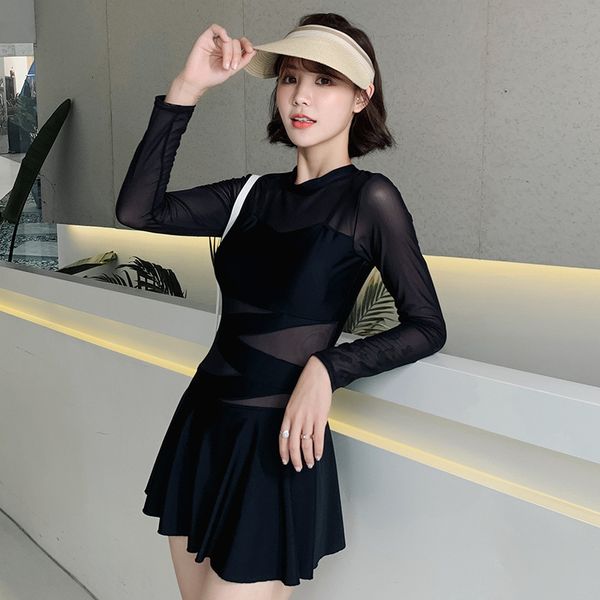 qing swimsuit women' conservative sunscreen long sleeve one-piece korean style large size slim cover belly spring swimsuit, Red;black
qing swimsuit women' conservative sunscreen long sleeve one-piece korean style large size slim cover belly spring swimsuit, Red;black
