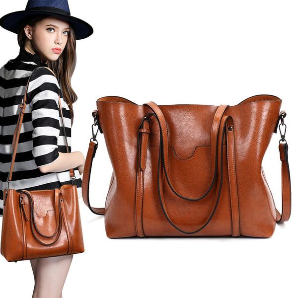 women bag oil wax leather handbags luxury lady hand bags with purse pocket shoulder big tote sac bolsos mujer designer cross body
women bag oil wax leather handbags luxury lady hand bags with purse pocket shoulder big tote sac bolsos mujer designer cross body