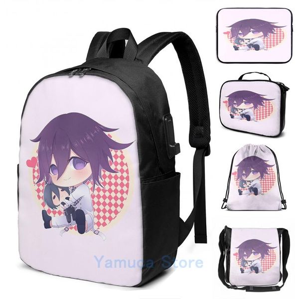 backpack funny graphic print kokichi ouma danganronpav3 usb charge men school bags women bag travel laptop
backpack funny graphic print kokichi ouma danganronpav3 usb charge men school bags women bag travel laptop