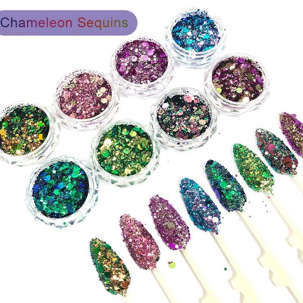 nails chameleon sequins nail art discoloration color burst big holographic flash 3d flake sequin accessories glitter, Silver;gold
nails chameleon sequins nail art discoloration color burst big holographic flash 3d flake sequin accessories glitter, Silver;gold