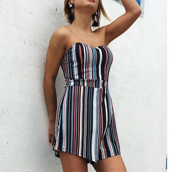 women's jumpsuits & rompers women striped casual jumpsuit ladies strapless fashion playsuits shorts bandeau beach wear club romper 52, Black;white
women's jumpsuits & rompers women striped casual jumpsuit ladies strapless fashion playsuits shorts bandeau beach wear club romper 52, Black;white