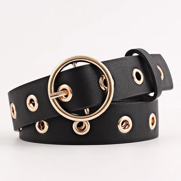 women leather belt round metal pin buckle circle belts brand fashion punk o ring for, Black;brown
women leather belt round metal pin buckle circle belts brand fashion punk o ring for, Black;brown