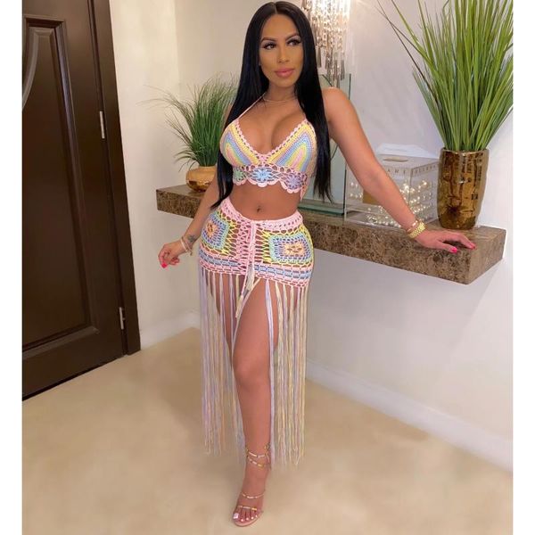 women's swimwear summer fashion women two-piece clothes set,multicolor deep v-neck sleeveless crop and long skirt, White;black
women's swimwear summer fashion women two-piece clothes set,multicolor deep v-neck sleeveless crop and long skirt, White;black