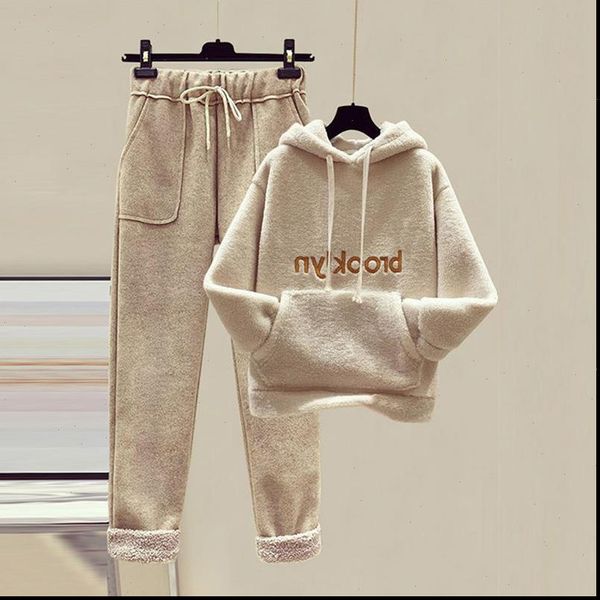 two piece set fashion wool women tracksuits suit embroidery fleece cloth wide legged pants clothing wbxc49, Gray
two piece set fashion wool women tracksuits suit embroidery fleece cloth wide legged pants clothing wbxc49, Gray