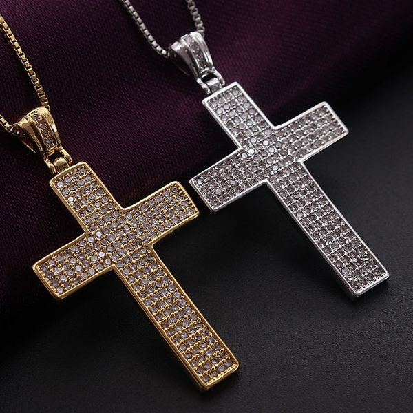 necklace fashion design pendant luxury jewelry micro inlaid zircon cross punk lovers trendsetter accessories, Silver
necklace fashion design pendant luxury jewelry micro inlaid zircon cross punk lovers trendsetter accessories, Silver