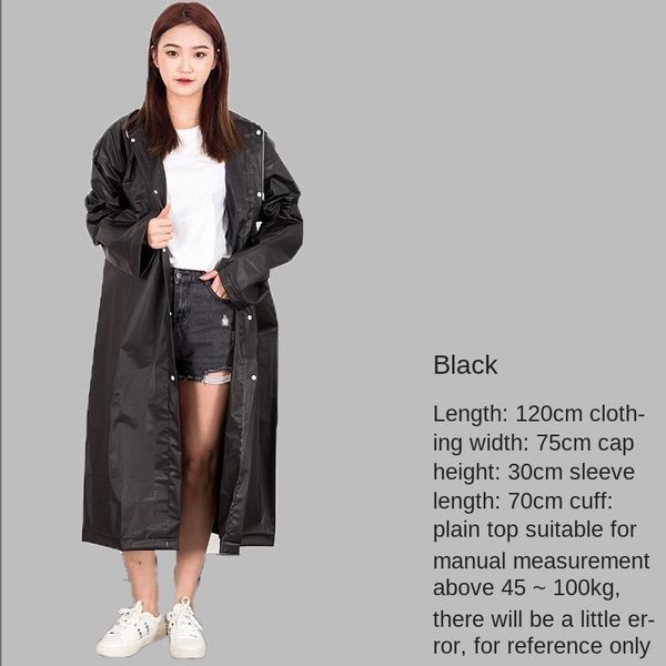 raincoats 1pc 145*68cm eva raincoat thickened waterproof rain coat women men black camping rainwear suit
raincoats 1pc 145*68cm eva raincoat thickened waterproof rain coat women men black camping rainwear suit