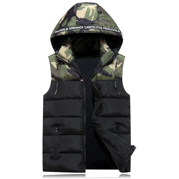 men's vests 2021 sleeveless hoodie vest men winter fashion warm black jacket slim waistcoat for windbreaker coats, Black;white
men's vests 2021 sleeveless hoodie vest men winter fashion warm black jacket slim waistcoat for windbreaker coats, Black;white
