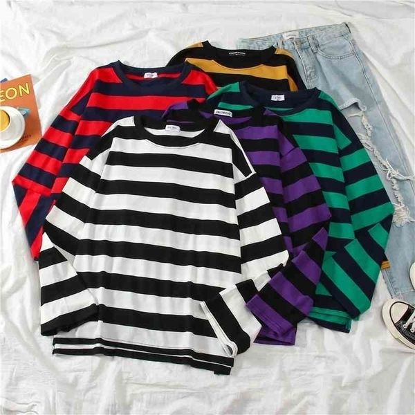 fives colors women cotton purple striped slim fit t shirt harajuku tshirt summer long sleeve korean feminina 210408, White
fives colors women cotton purple striped slim fit t shirt harajuku tshirt summer long sleeve korean feminina 210408, White