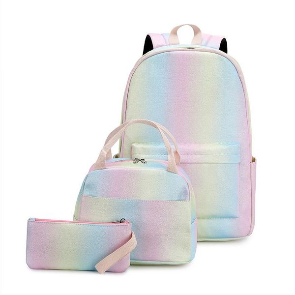 school bags main imports: women's printed schoolbag set fashion 2021