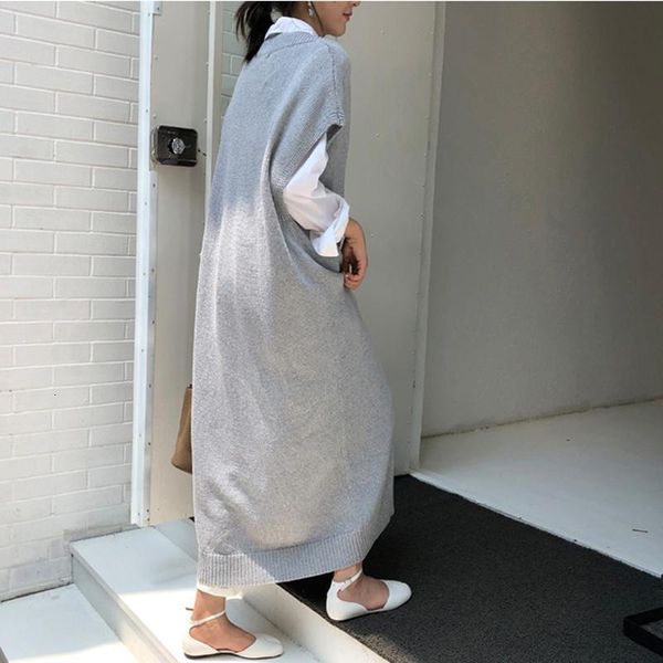 chic casual winter oversize straight sleeveless sweater for women thick knit long female knitted vest weman, Black;gray
chic casual winter oversize straight sleeveless sweater for women thick knit long female knitted vest weman, Black;gray