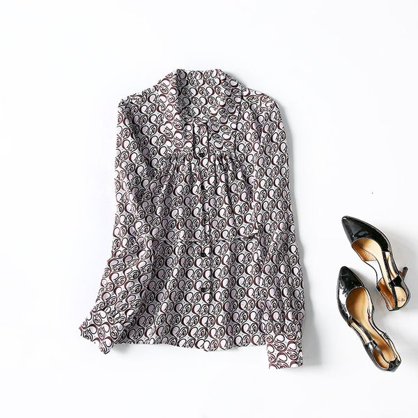 women's blouses & shirts europe and the united states women's clothing new spring long sleeve lapel flounce printing fashion silk, White
women's blouses & shirts europe and the united states women's clothing new spring long sleeve lapel flounce printing fashion silk, White