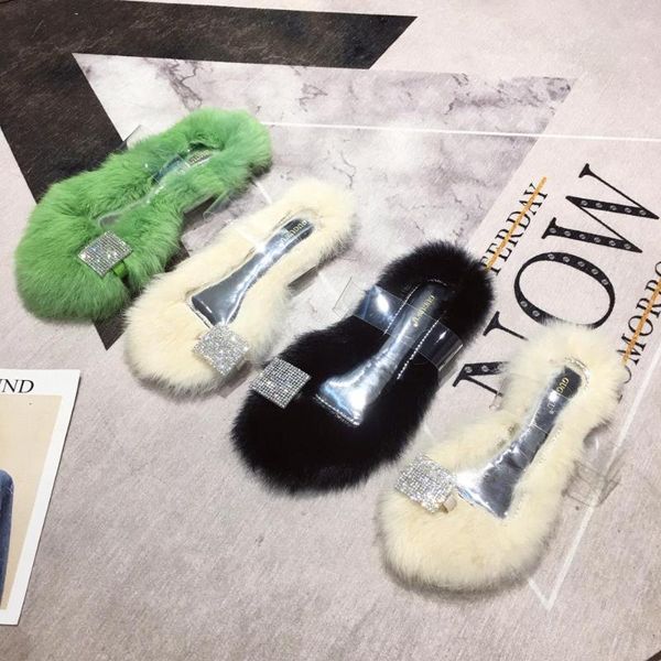 slippers crystal clip toe flip flops round transparent flats hair fur woman shoes casual comfy brief lazy slides 2021, Black
slippers crystal clip toe flip flops round transparent flats hair fur woman shoes casual comfy brief lazy slides 2021, Black
