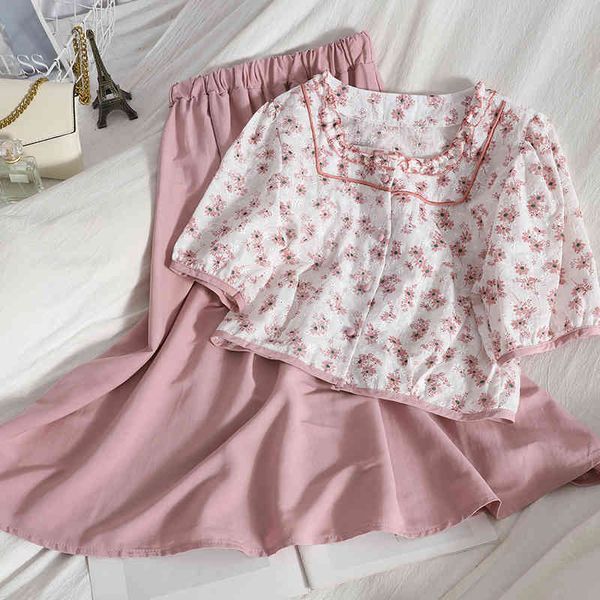 spring summer fashion casual sweet breasted side collar floral blouse + slim skirt two piece women's sk015 210525, White
spring summer fashion casual sweet breasted side collar floral blouse + slim skirt two piece women's sk015 210525, White