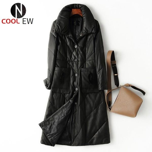 women's leather & faux winter women long sheepskin down jacket single breasted trench outwear coat ladies thick warm windbreaker genuin, Black
women's leather & faux winter women long sheepskin down jacket single breasted trench outwear coat ladies thick warm windbreaker genuin, Black