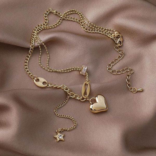pendant necklaces 2021 female personality simple metal texture star love asymmetry necklace fashion korean women's jewelry accessories, Silver
pendant necklaces 2021 female personality simple metal texture star love asymmetry necklace fashion korean women's jewelry accessories, Silver