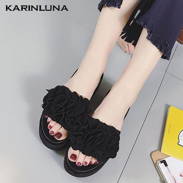 karin 2021 dropship women slides med heels peep toe platform flower summer outside slippers, Black
karin 2021 dropship women slides med heels peep toe platform flower summer outside slippers, Black